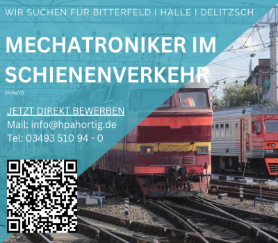 Mechatroniker / Instandhalter (m/w/d) - Schienenfahrzeuge - Tagschicht - ab 3.500 €