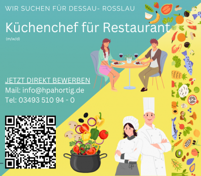 Küchenchef (m/w/d) für Dessau- Roßlau gesucht 