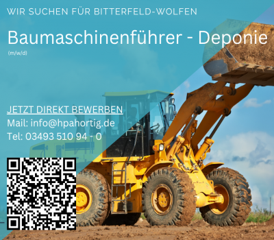 Baumaschinenführer (m/w/d) für die Deponie gesucht