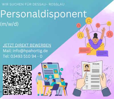 Personaldisponent (m/w/d) für Dessau - Roßlau gesucht