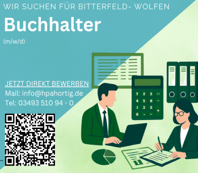 Buchhalter (m/w/d) für Bitterfeld- Wolfen gesucht - Vollzeit- 