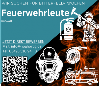 Feuerwehrmann (m/w/d) für Bitterfeld- Wolfen gesucht