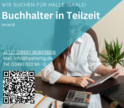Buchhalter (m/w/d) für Halle (Saale) gesucht - TZ 20-25