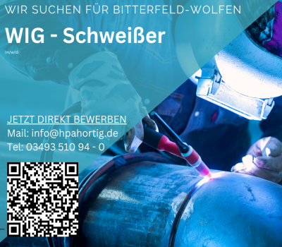 WIG-Schweißer (m/w/d) Rohrleitungsbau - Tagschicht - Bitterfeld-Wolfen ab 3.350 €