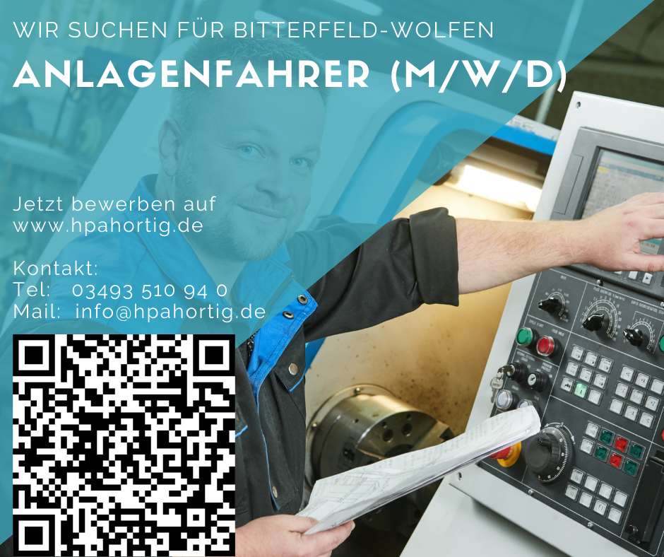 Operator / Anlagenfahrer (m/w/d) im 2-Schichtbetrieb für Bitterfeld gesucht - ab 14,60 €