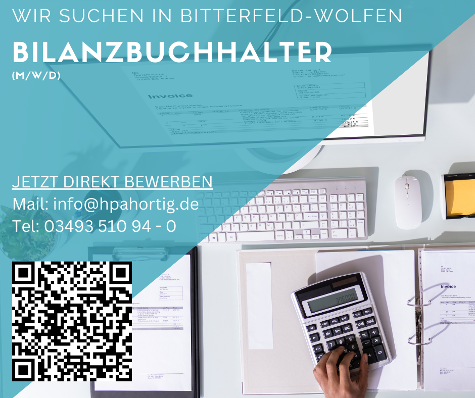 Bilanzbuchhalter (m/w/d) für Bitterfeld gesucht - ab 4.000 €
