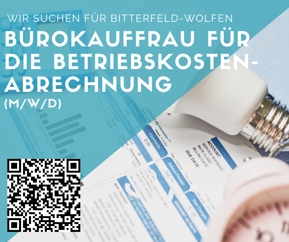 Bürokauffrau (m/w/d) für Betriebskostenabrechnung gesucht - Vollzeit - Bitterfeld - ab 2.600 €