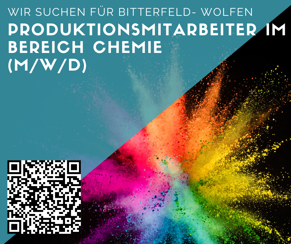Produktionsmitarbeiter (m/w/d) im Bereich Chemie für Bitterfeld- Wolfen gesucht