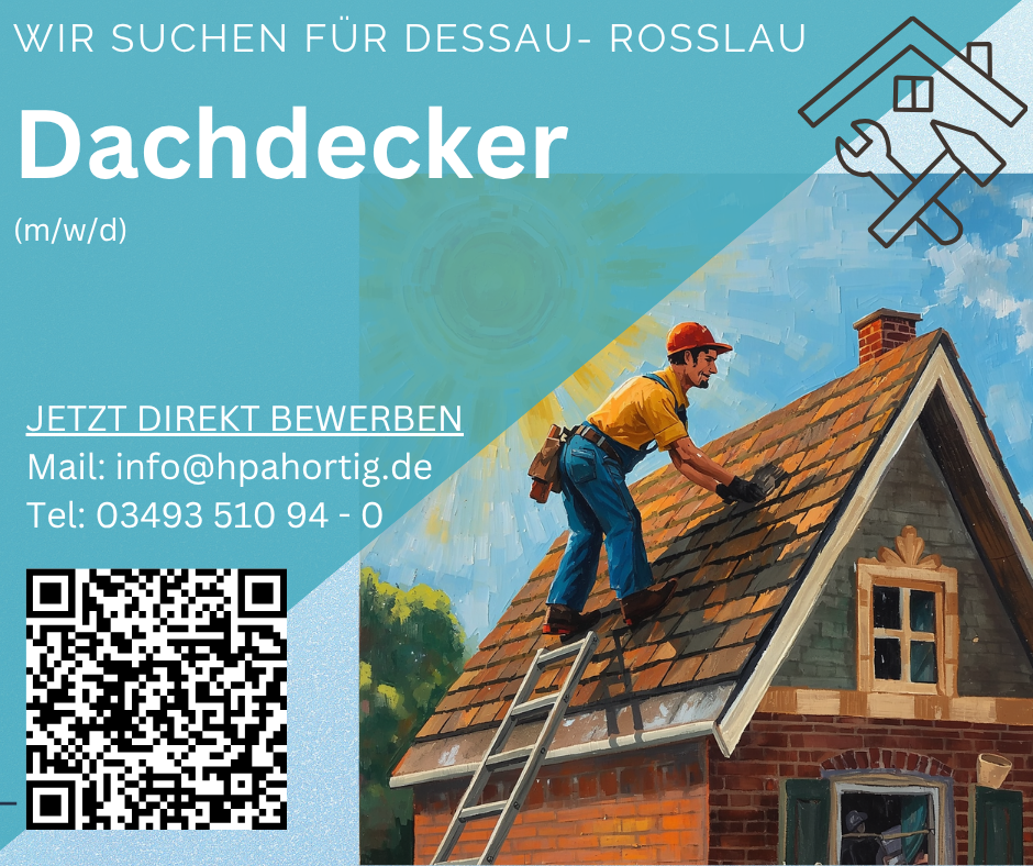 Dachdecker (m/w/d) für Dessau- Roßlau gesucht 