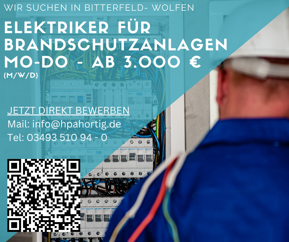Elektriker für Brandschutzanlagen (m/w/d) - ab 18,00 € - Mo-Do