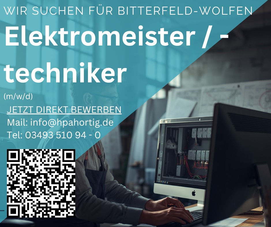 Elektromeister / -techniker (m/w/d) Kalkulation / Planung / Überwachung - Bitterfeld-Wolfen