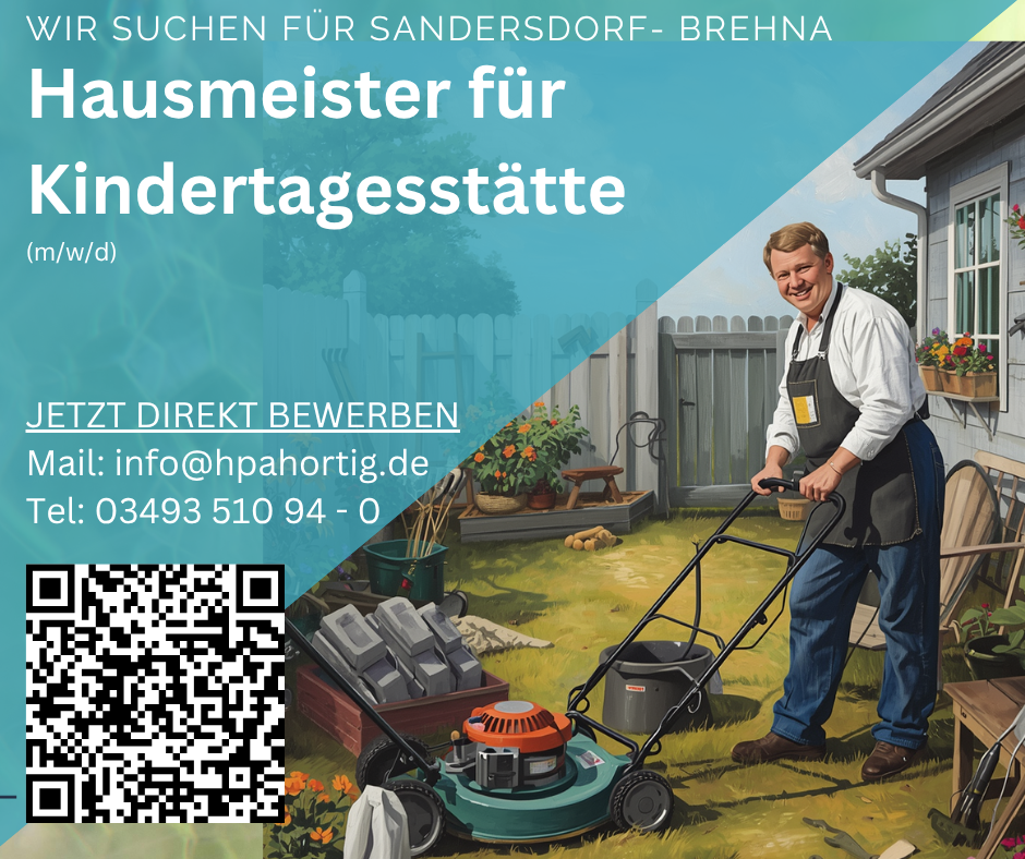 Hausmeister (m/w/d) für Sanderdorf- Brehna gesucht- Kindergarten- 