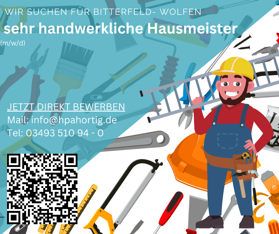 Handwerklicher Hausmeister (m/w/d) für Bitterfeld- Wolfen gesucht