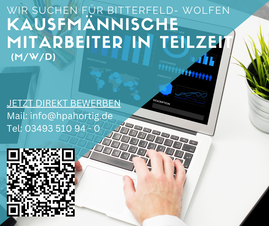 Kaufmännische Mitarbeiter (m/w/d) in Teilzeit für Bitterfeld- Wolfen gesucht