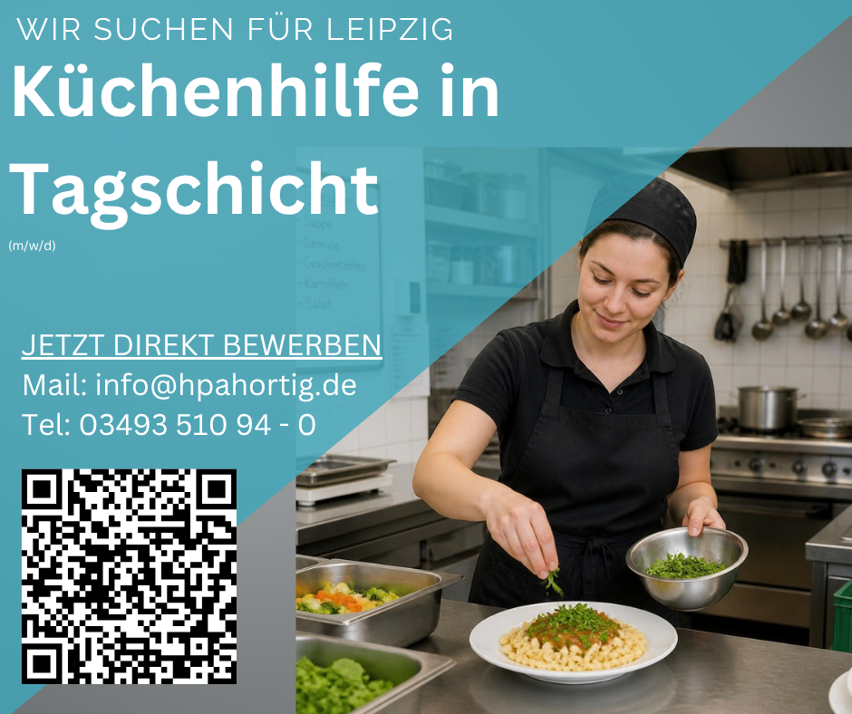 Küchenhilfe (m/w/d) in Tagschicht in Leipzig gesucht 