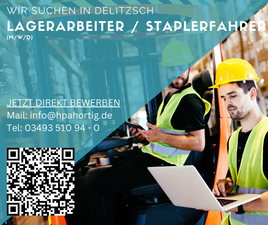 2 x Lagerarbeiter / Staplerfahrer (m/w/d) Umschlagslager - Delitzsch - ab 16 €