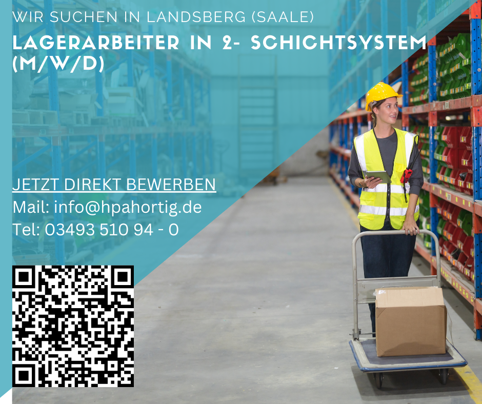 Lagerarbeiter (m/w/d) für Landsberg (Saale) gesucht