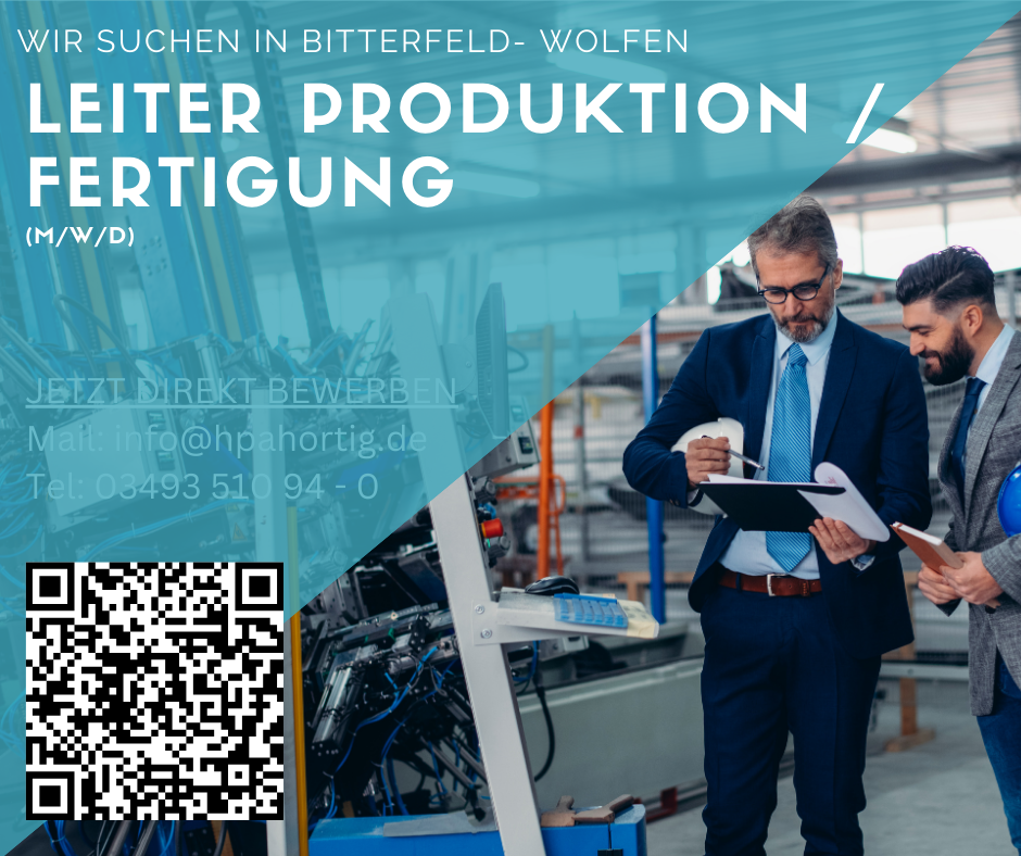 Leiter Produktion / Fertigung (m/w/d) - Bitterfeld-Wolfen