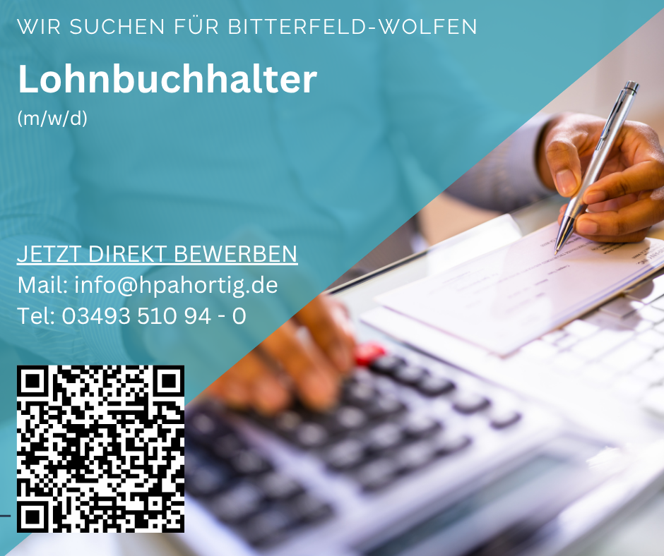 Mitarbeiter Personalwesen (m/w/d) Lohnbuchhaltung - Bitterfeld-Wolfen - ab 3.000 €