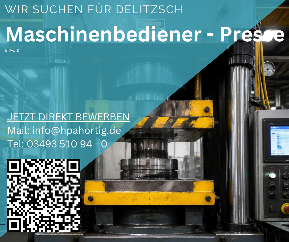 Maschinenbediener (m/w/d) Presse - Delitzsch - ab 3.000 €