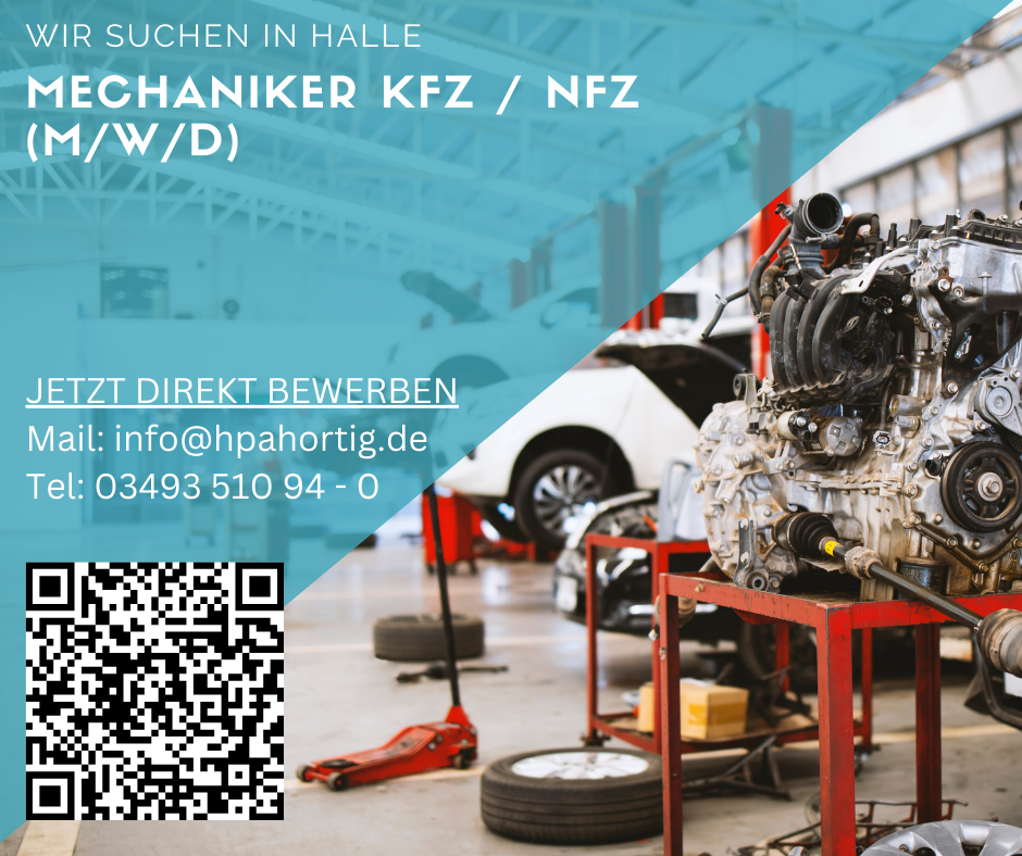 Mechaniker KFZ / NFZ (m/w/d) - Halle (Saale) - Tagschicht - ab 3.500 €
