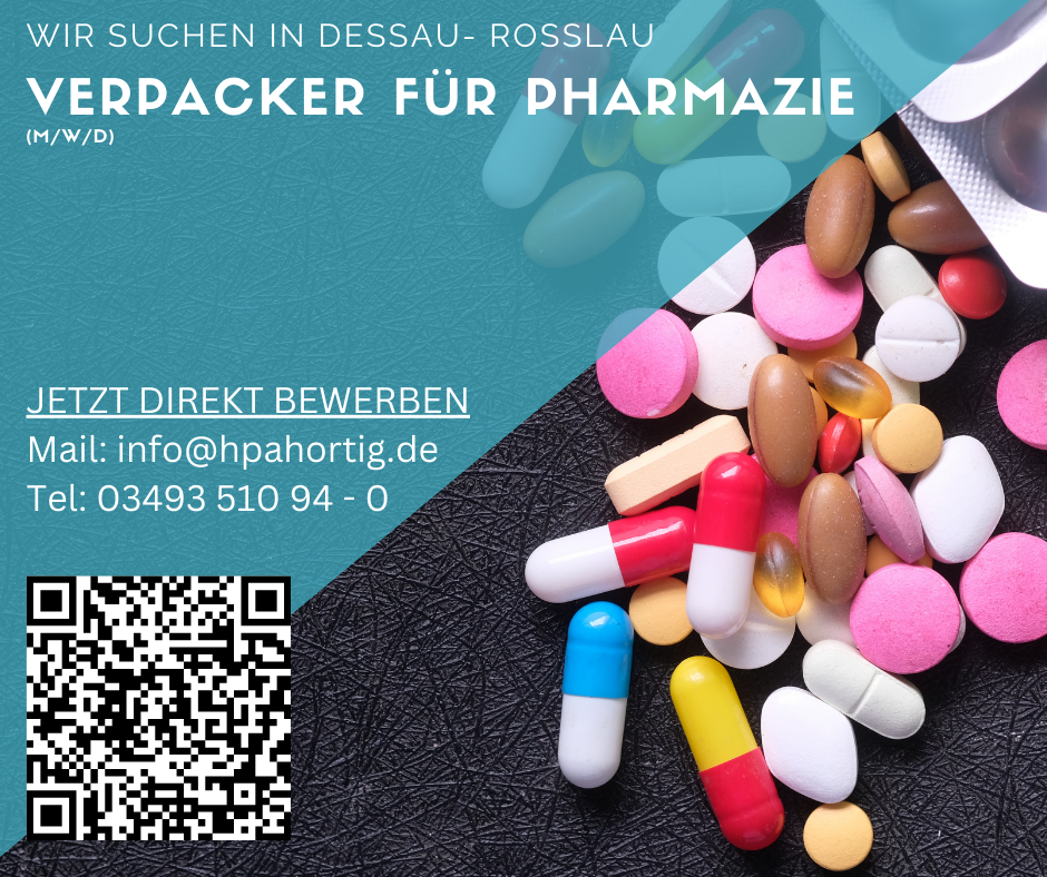 Verpacker (m/w/d) in der Pharmazie gesucht in Dessau- Roßlau