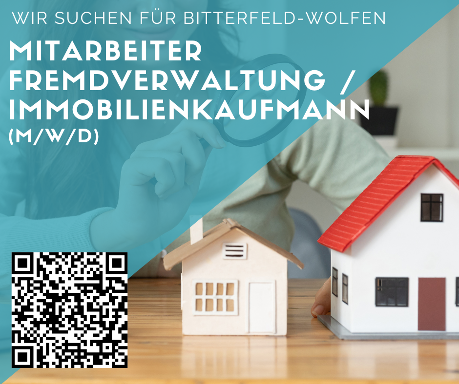 Mitarbeiter Fremdverwaltung (Immobilienkaufmann - m/w/d) - Bitterfeld - ab 3.000,- €