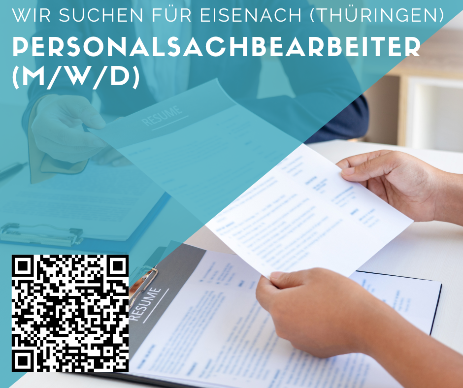 Personalsachbearbeiter (m/w/d) für Eisenach (Thüringen) gesucht