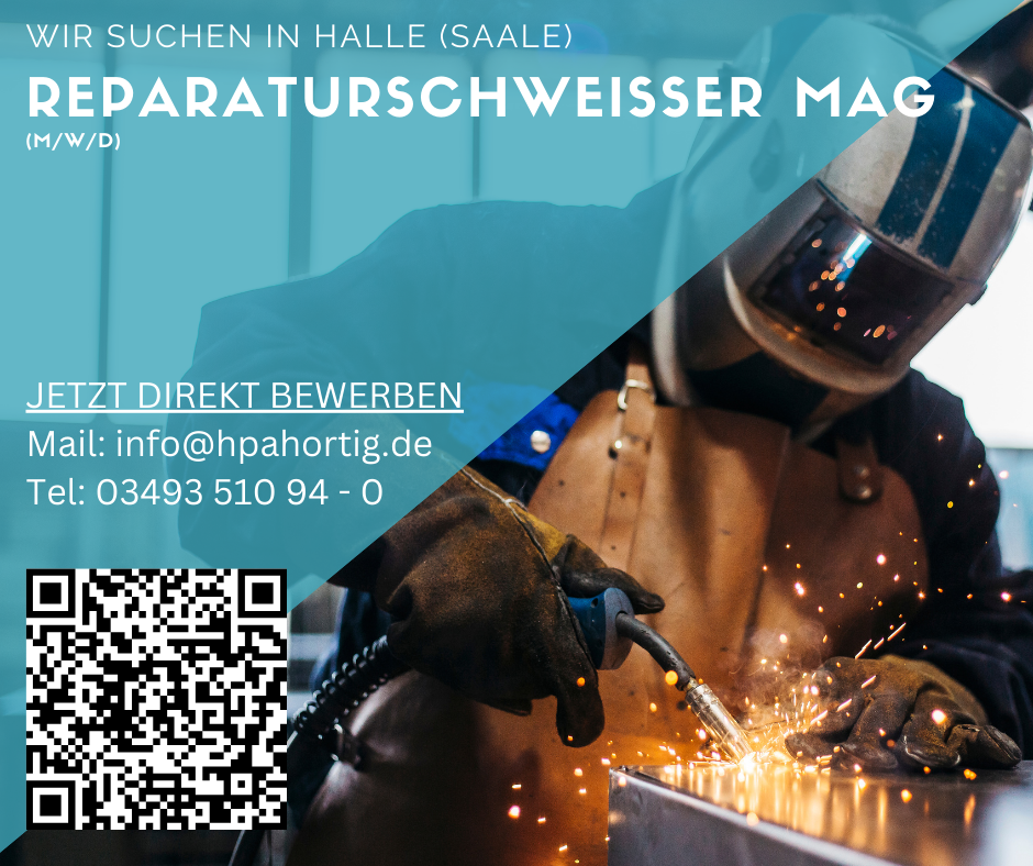 MAG / MIG Schweißer / Reparaturschweißer (m/w/d) für Halle (Saale) gesucht ab 20 €