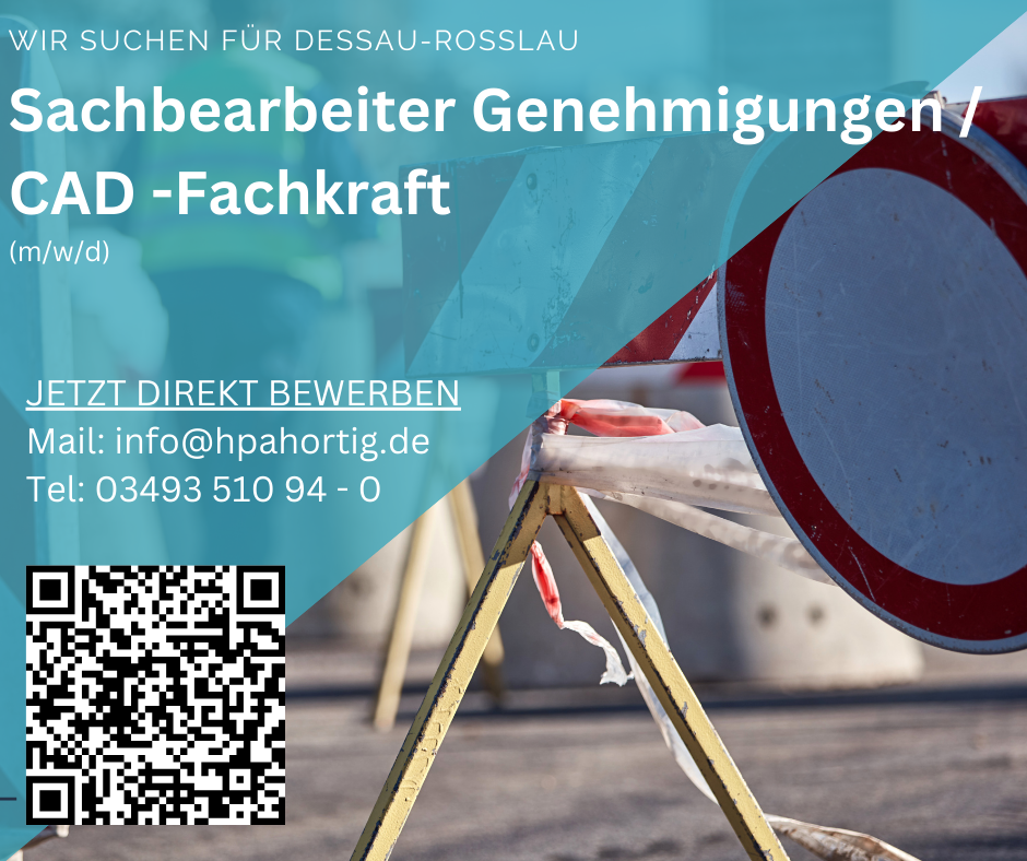 Sachbearbeiter/in (m/w/d) für den Bereich Genehmigungen in Dessau-Roßlau gesucht