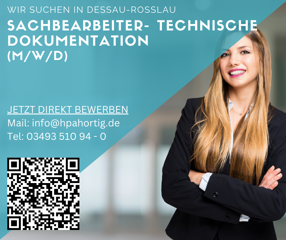 Sachbearbeiter (m/w/d) - technische Dokumentation in Dessau- Roßlau gesucht-