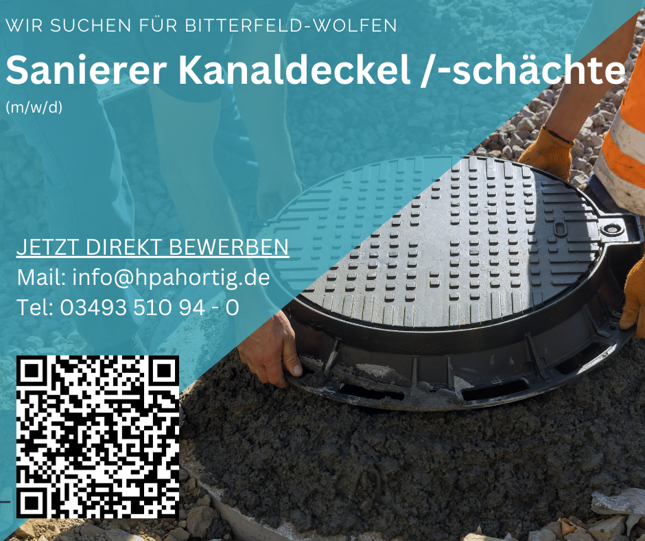 Spezialsanierer für Kanaldeckel gesucht (m/w/d) - Bitterfeld / Dessau - ab 18 €