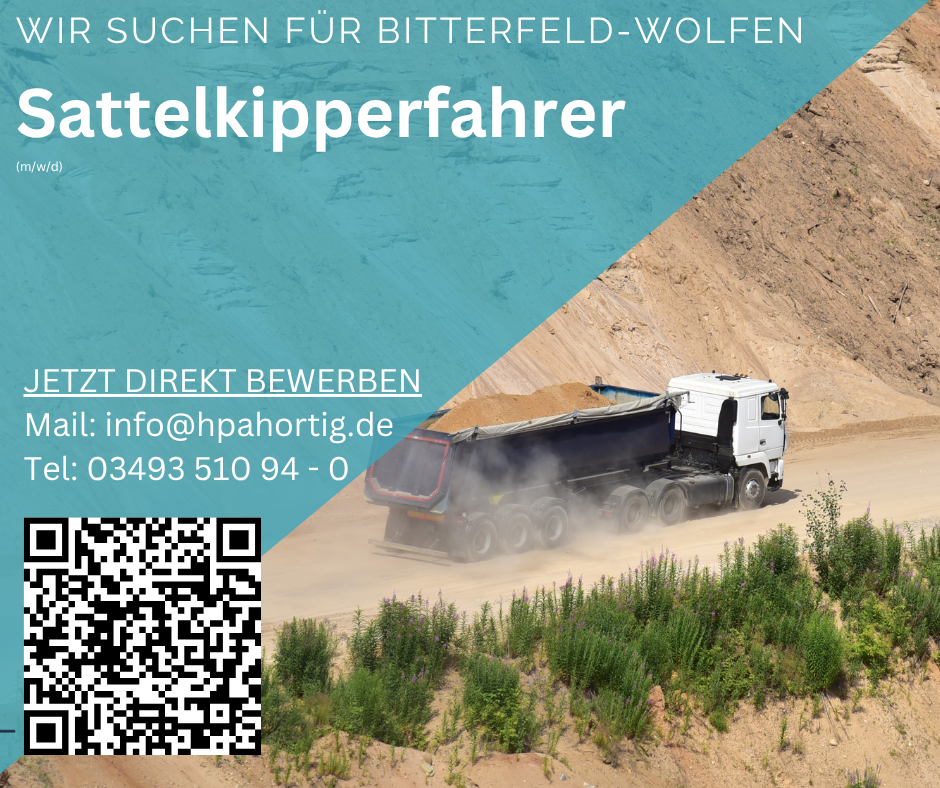 Sattelkipperfahrer (m/w/d) für Bitterfeld-Wolfen gesucht
