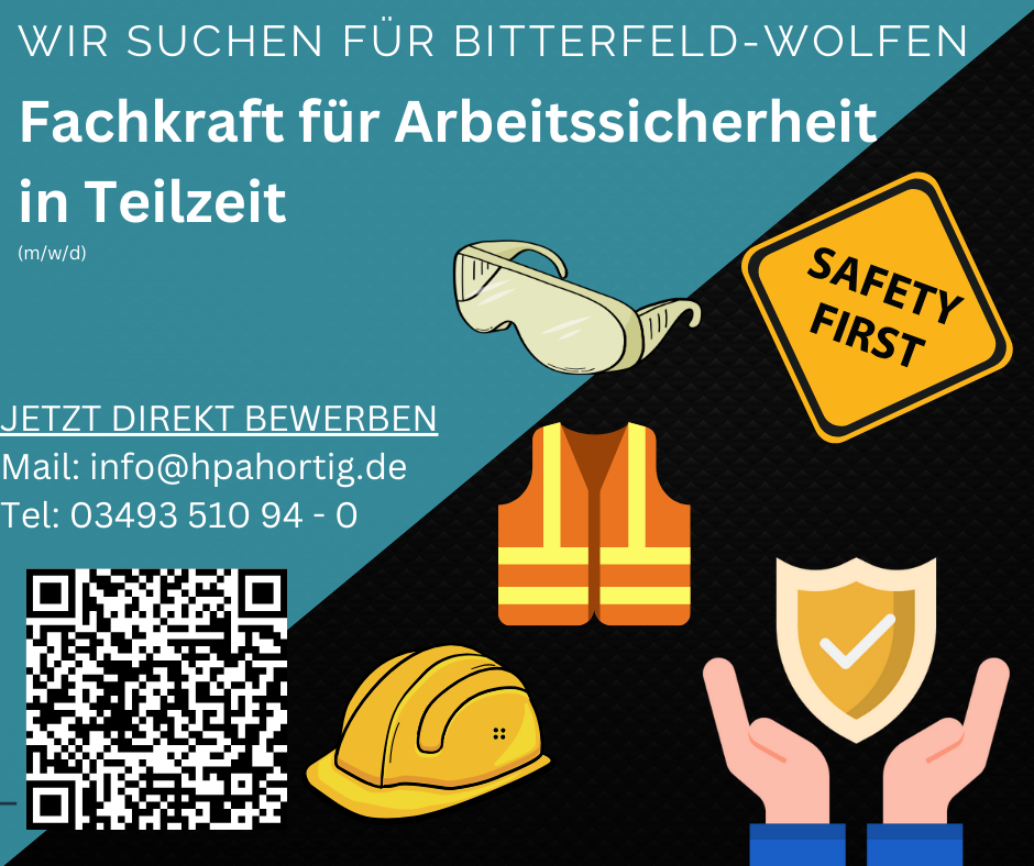 Fachkraft für Arbeitssicherheit (m/w/d) in Teilzeit- Bitterfeld- Wolfen
