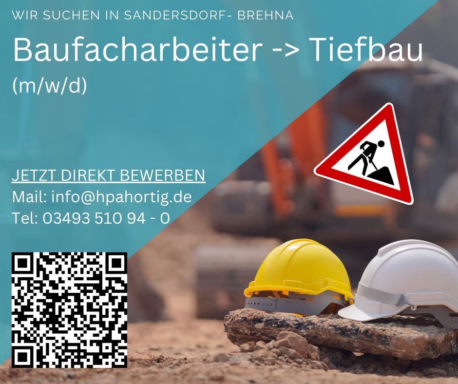 Baufacharbeiter (m/w/d) für Tiefbau in Sandersdorf-Brenha gesucht - ab 18 €