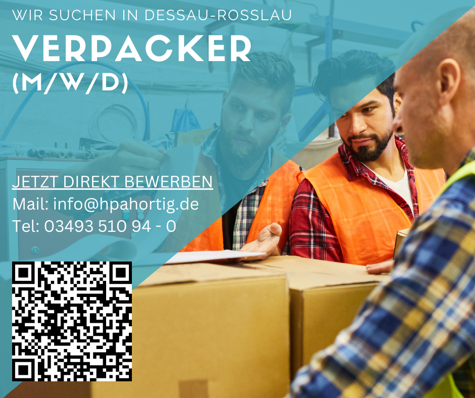 Verpacker (m/w/d) in Dessau- Roßlau gesucht