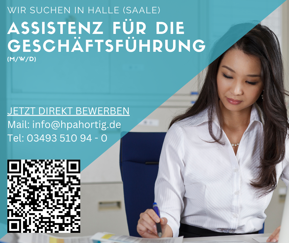 Assistenz für die Geschäftsführung (m/w/d) in Halle (Saale) gesucht