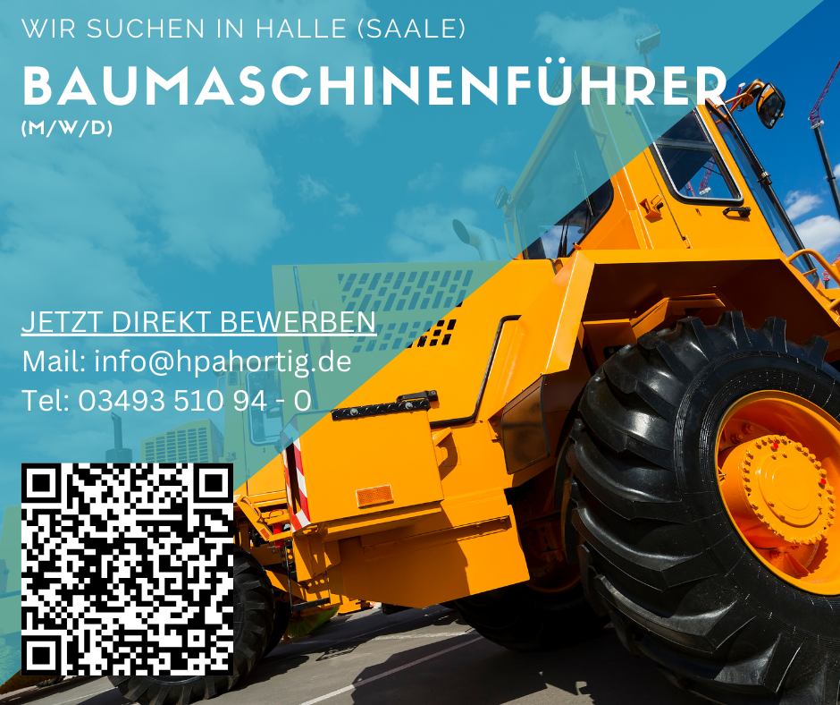 Baumaschinenführer (m/w/d) für Halle (Saale) gesucht