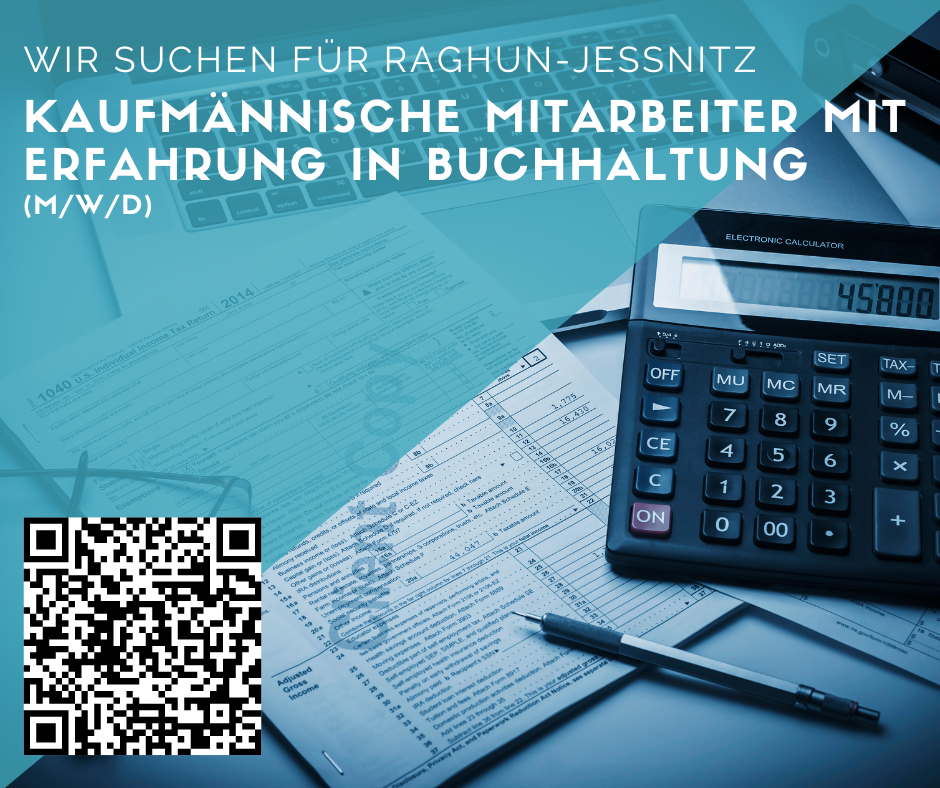 Kaufmännische Mitarbeiter (m/w/d) mit Erfahrung in Buchhaltung gesucht- Raguhn- Jeßnitz