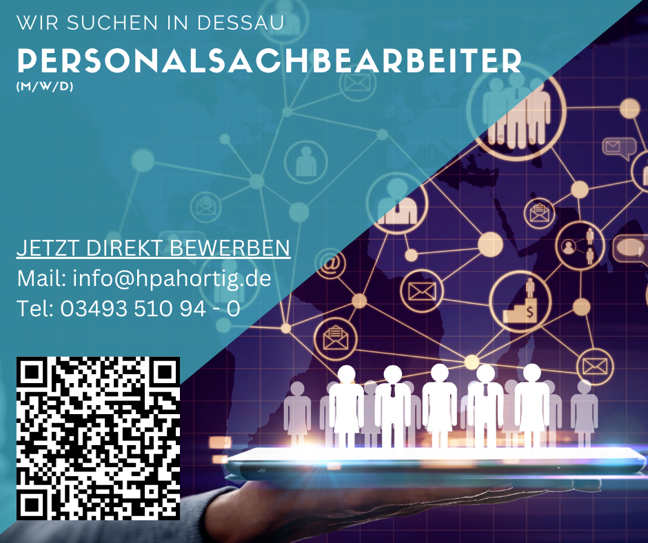 Personalsachbearbeiter (m/w/d) für Dessau gesucht