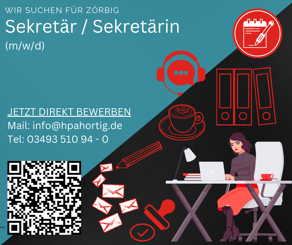 Sekretärin/ Sekretär (m/w/d) für Zörbig gesucht 