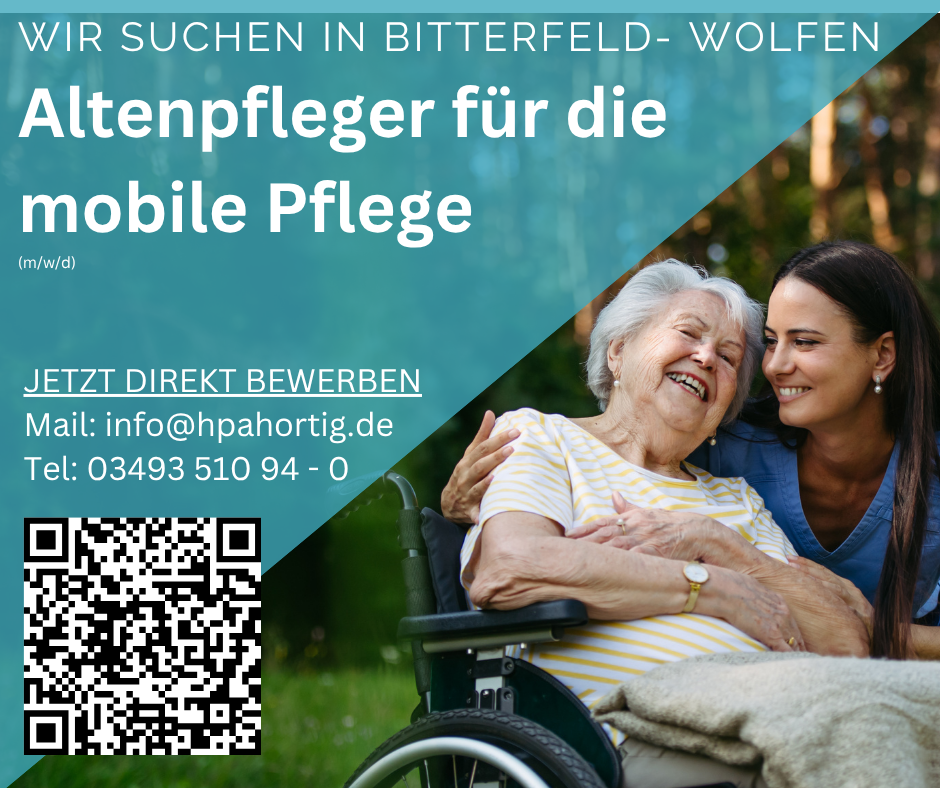 Altenpfleger (m/w/d) für die mobile Pflege in Bitterfeld- Wolfen gesucht 